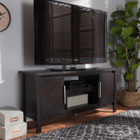 Baxton Studio MH8120-Wenge-TV Marley Modern and Contemporary Wenge Brown Finished TV Stand